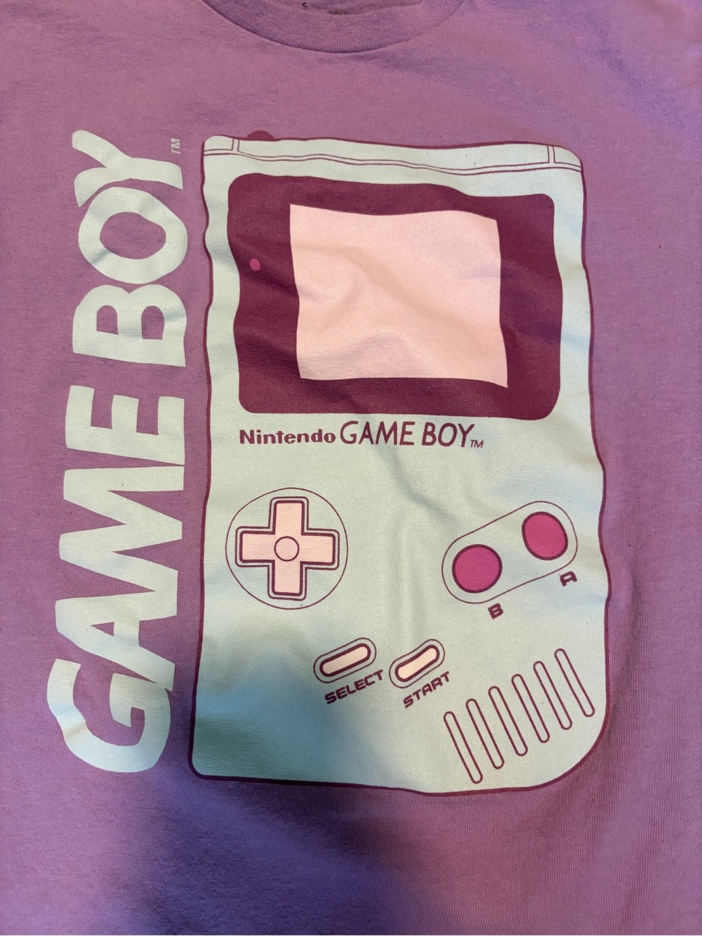 Nintendo Game Boy Graphic Tee - Lavender with Mint Print - Picture 3 of 4